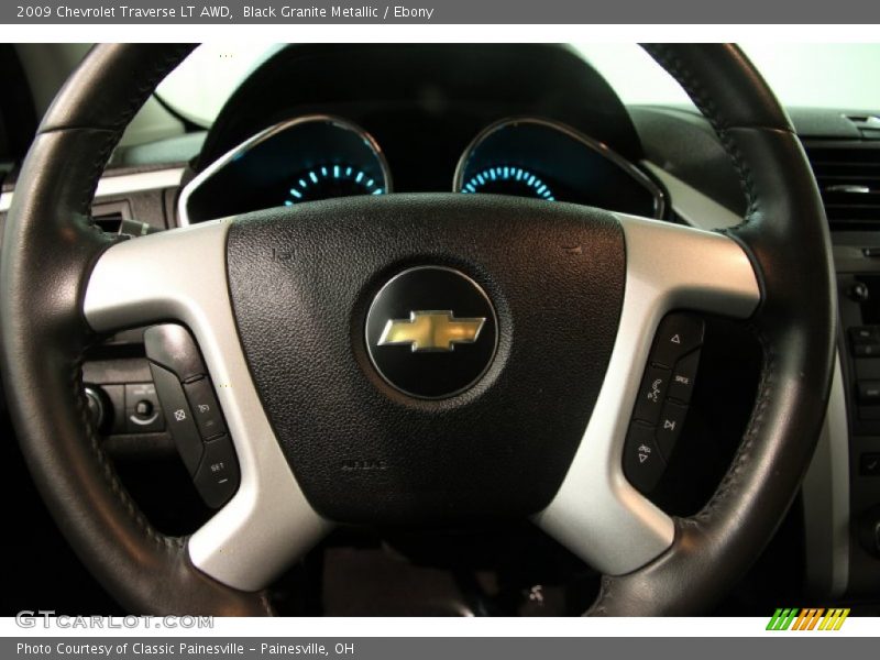 Black Granite Metallic / Ebony 2009 Chevrolet Traverse LT AWD