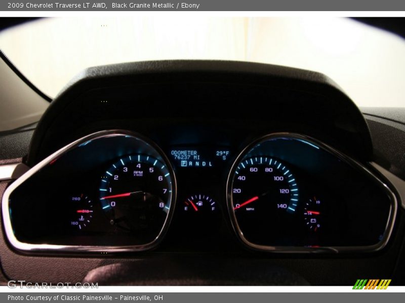 Black Granite Metallic / Ebony 2009 Chevrolet Traverse LT AWD