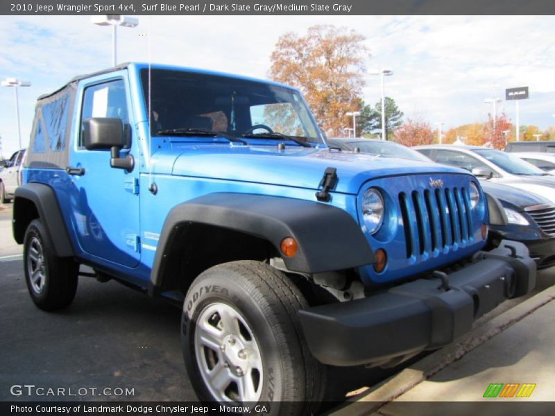 Surf Blue Pearl / Dark Slate Gray/Medium Slate Gray 2010 Jeep Wrangler Sport 4x4