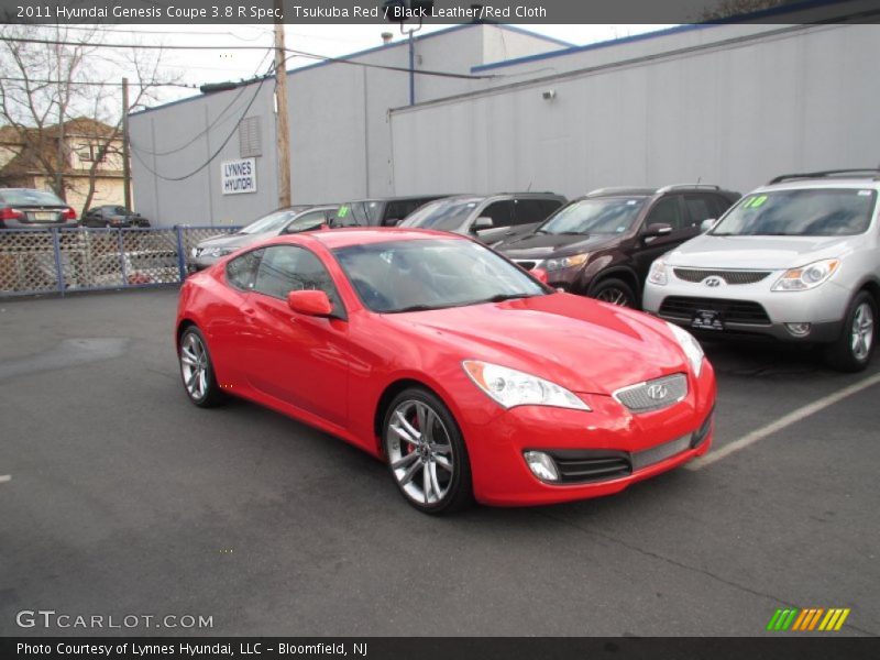 Tsukuba Red / Black Leather/Red Cloth 2011 Hyundai Genesis Coupe 3.8 R Spec