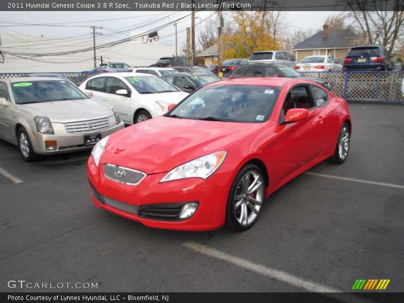 Tsukuba Red / Black Leather/Red Cloth 2011 Hyundai Genesis Coupe 3.8 R Spec