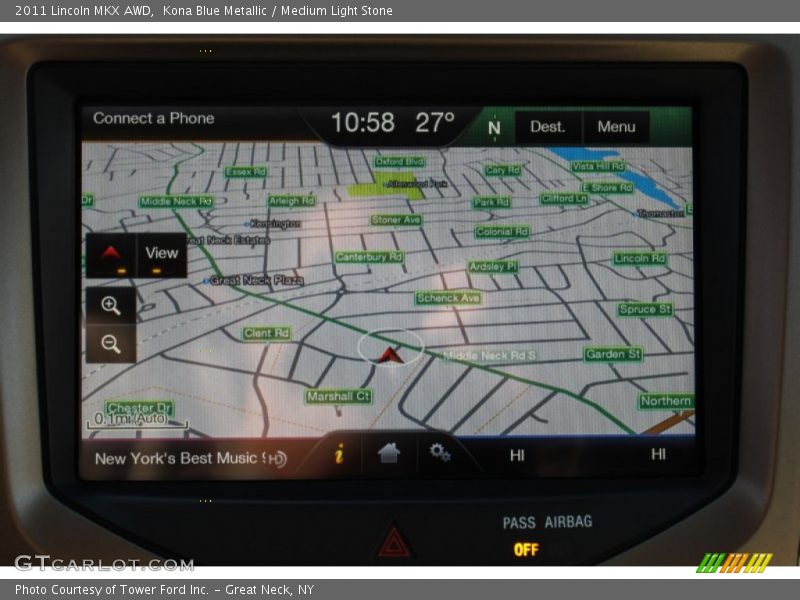 Kona Blue Metallic / Medium Light Stone 2011 Lincoln MKX AWD