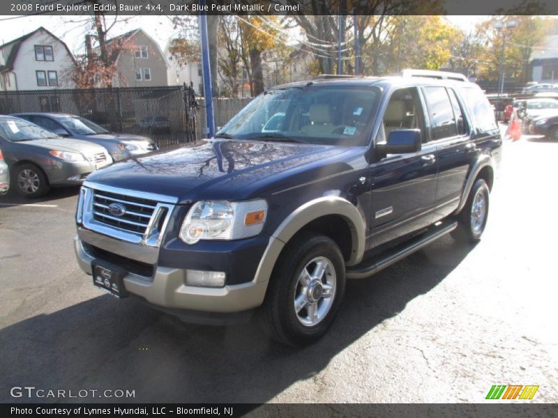 Dark Blue Pearl Metallic / Camel 2008 Ford Explorer Eddie Bauer 4x4