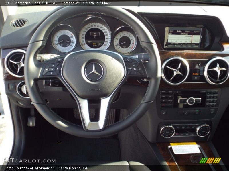 Diamond White Metallic / Black 2014 Mercedes-Benz GLK 350