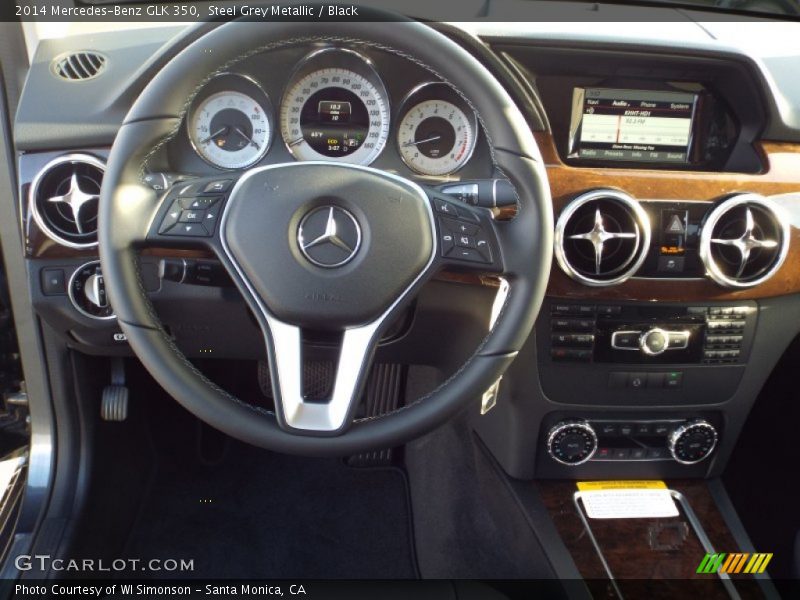 Steel Grey Metallic / Black 2014 Mercedes-Benz GLK 350