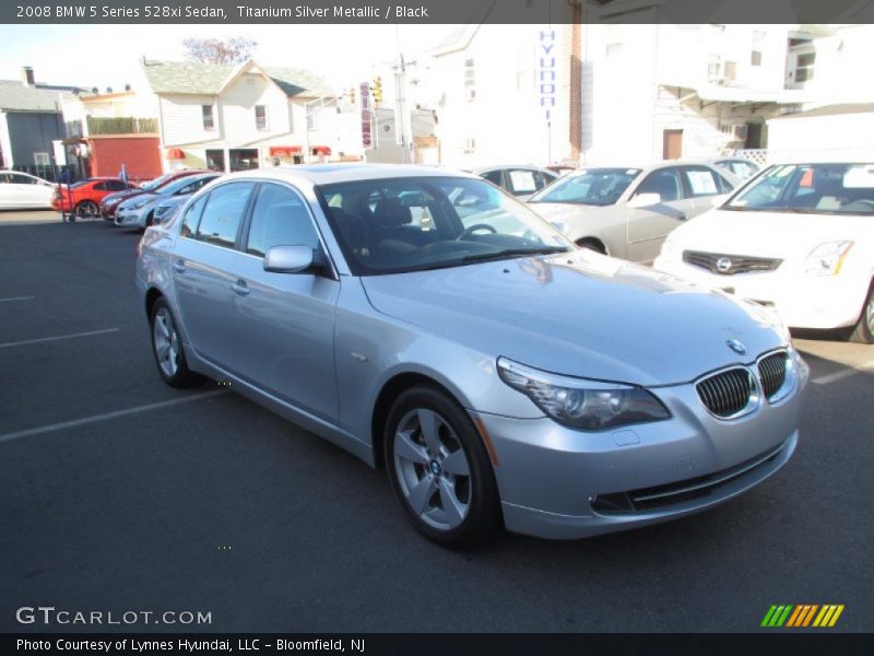 Titanium Silver Metallic / Black 2008 BMW 5 Series 528xi Sedan
