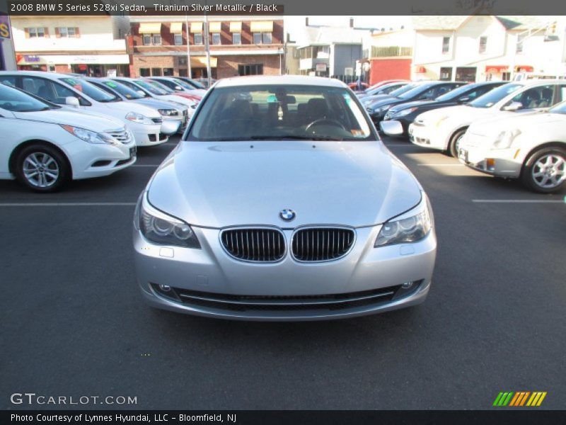 Titanium Silver Metallic / Black 2008 BMW 5 Series 528xi Sedan
