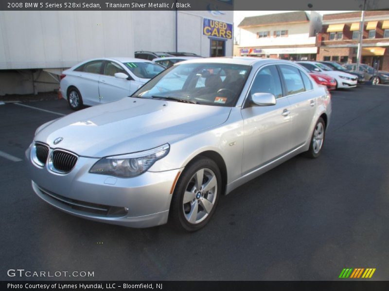 Titanium Silver Metallic / Black 2008 BMW 5 Series 528xi Sedan
