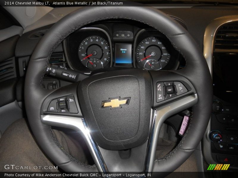 Atlantis Blue Metallic / Jet Black/Titanium 2014 Chevrolet Malibu LT