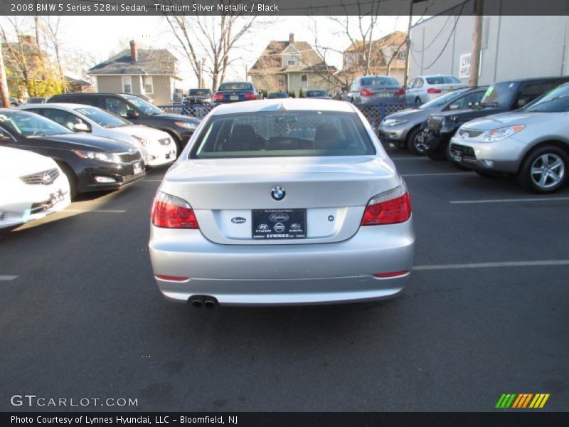 Titanium Silver Metallic / Black 2008 BMW 5 Series 528xi Sedan