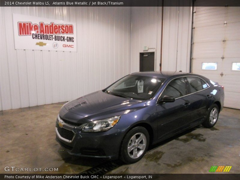 Atlantis Blue Metallic / Jet Black/Titanium 2014 Chevrolet Malibu LS