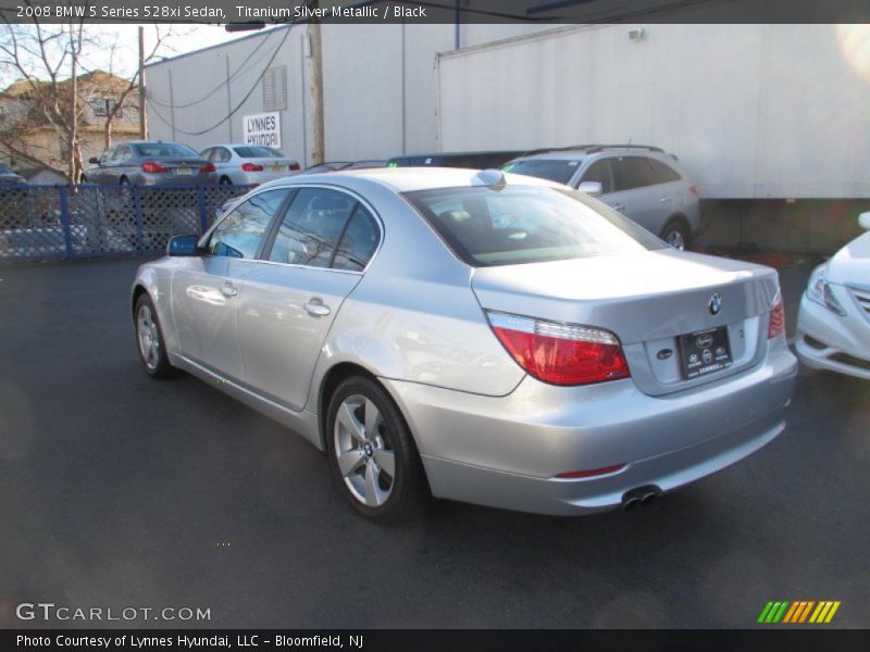 Titanium Silver Metallic / Black 2008 BMW 5 Series 528xi Sedan