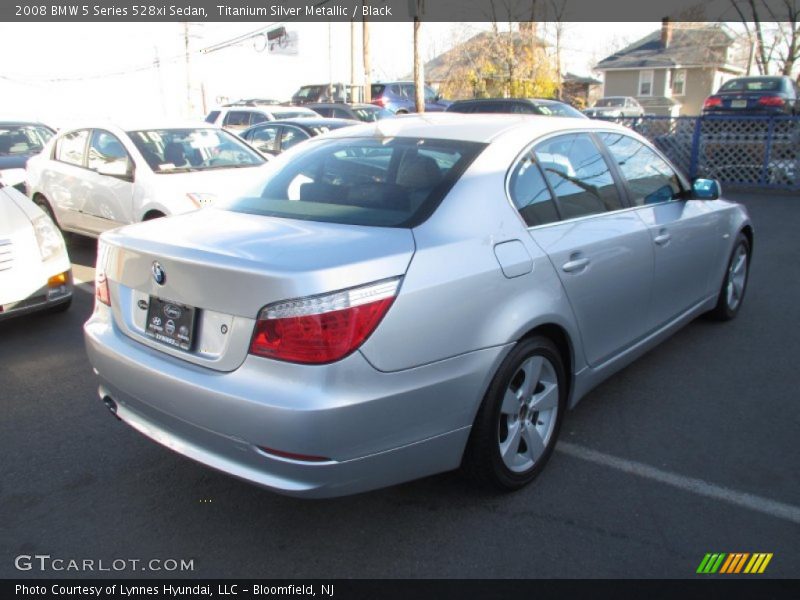 Titanium Silver Metallic / Black 2008 BMW 5 Series 528xi Sedan