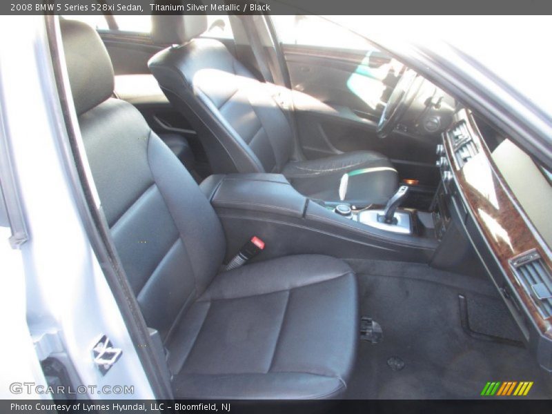 Titanium Silver Metallic / Black 2008 BMW 5 Series 528xi Sedan