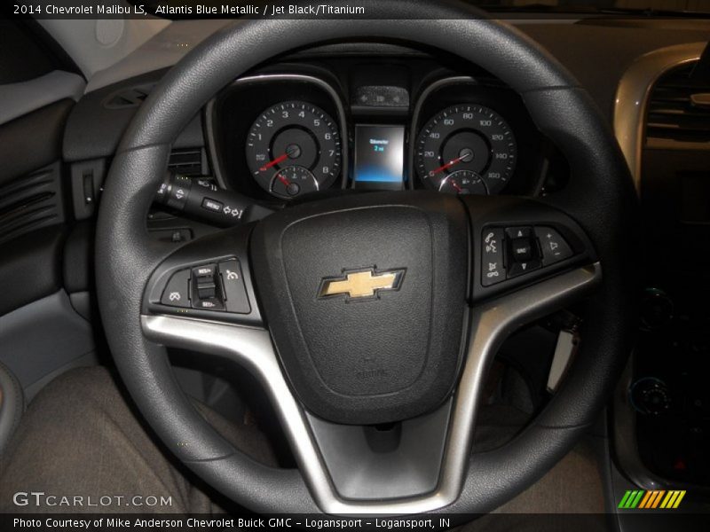 Atlantis Blue Metallic / Jet Black/Titanium 2014 Chevrolet Malibu LS