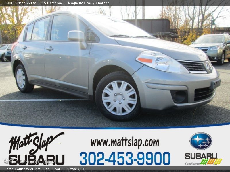 Magnetic Gray / Charcoal 2008 Nissan Versa 1.8 S Hatchback