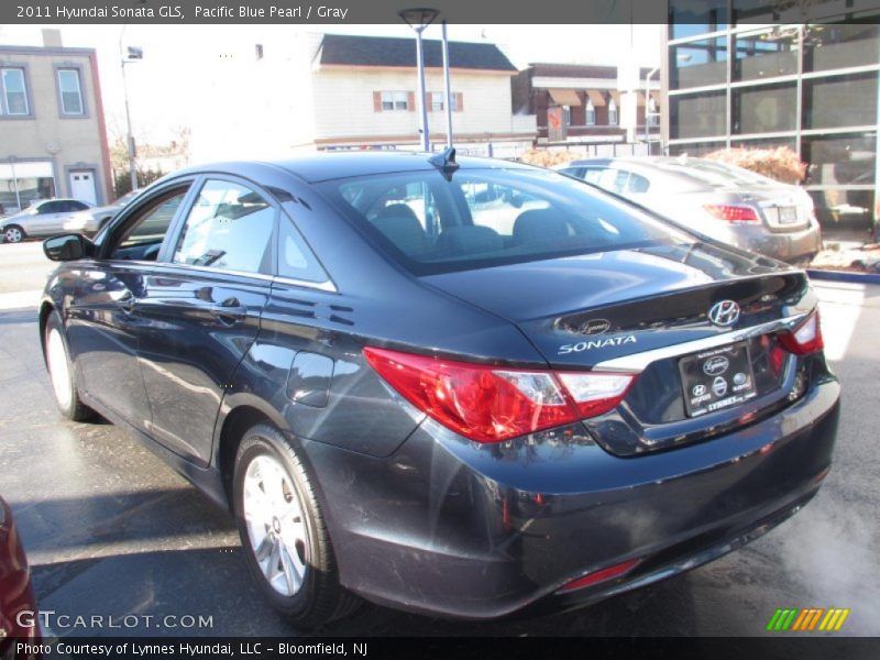 Pacific Blue Pearl / Gray 2011 Hyundai Sonata GLS