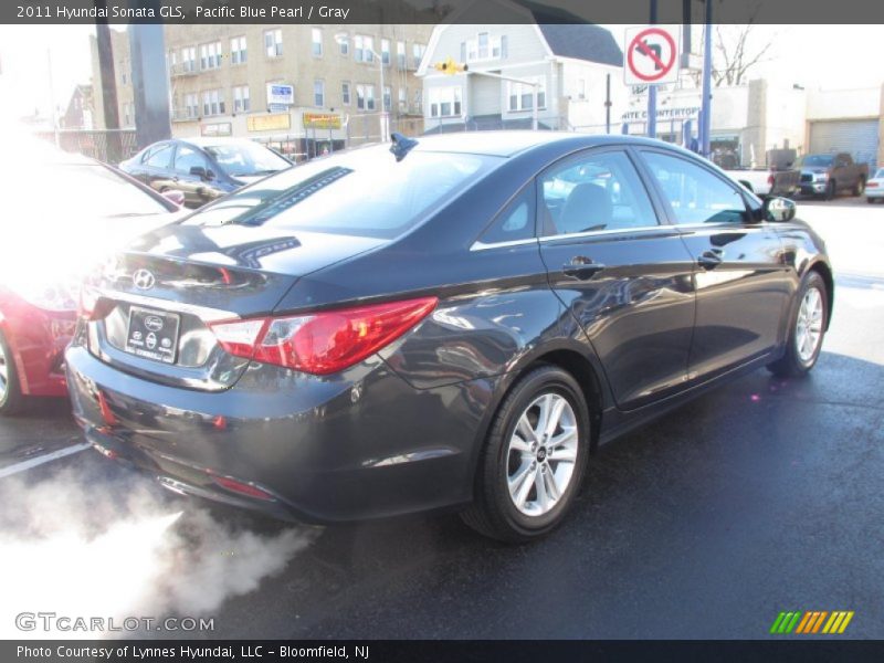 Pacific Blue Pearl / Gray 2011 Hyundai Sonata GLS