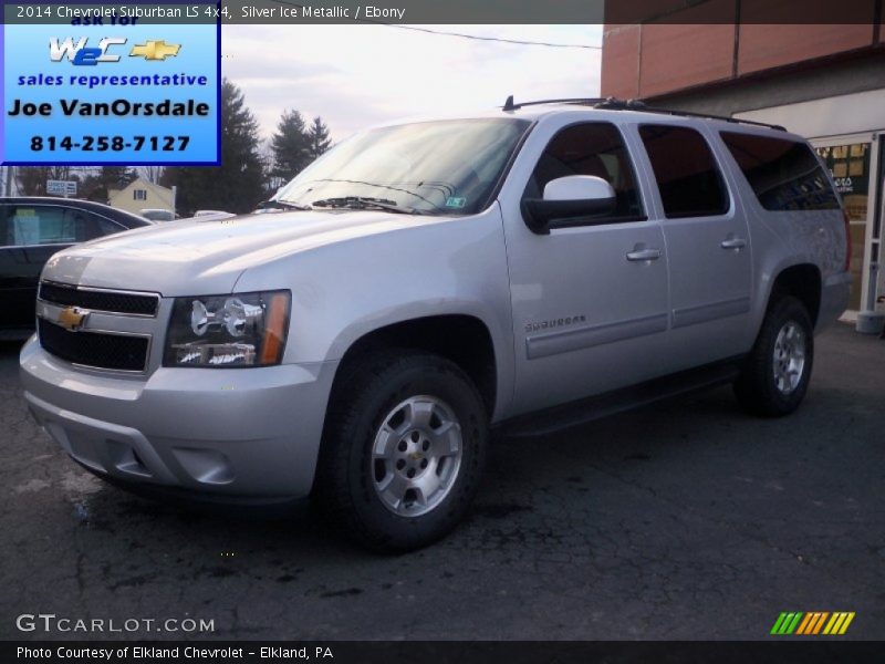 Silver Ice Metallic / Ebony 2014 Chevrolet Suburban LS 4x4