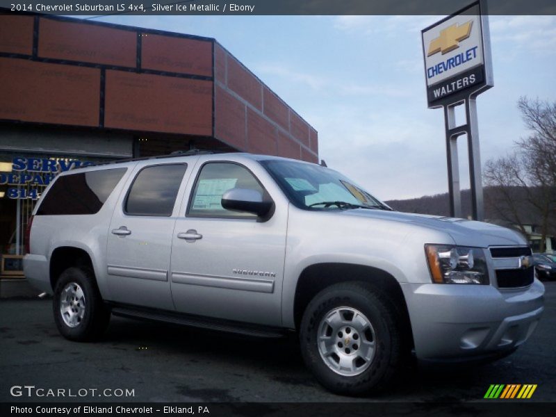 Silver Ice Metallic / Ebony 2014 Chevrolet Suburban LS 4x4