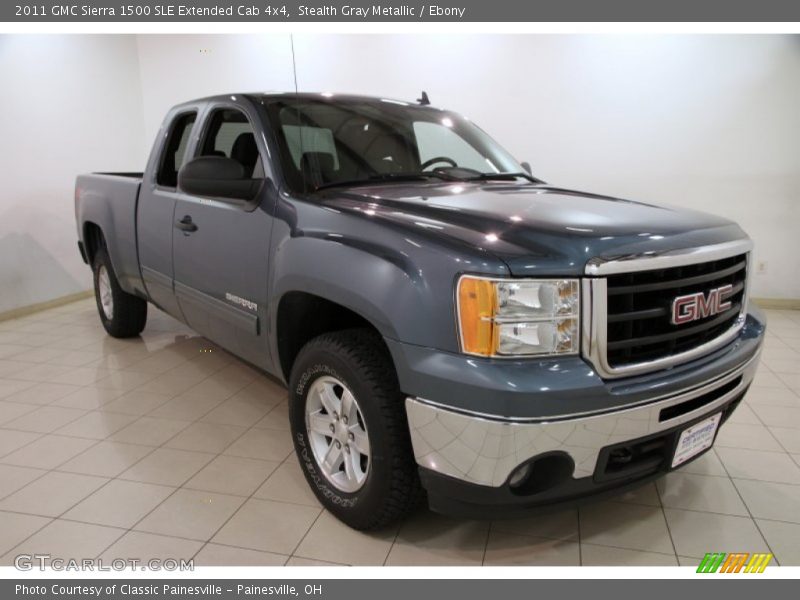 Stealth Gray Metallic / Ebony 2011 GMC Sierra 1500 SLE Extended Cab 4x4