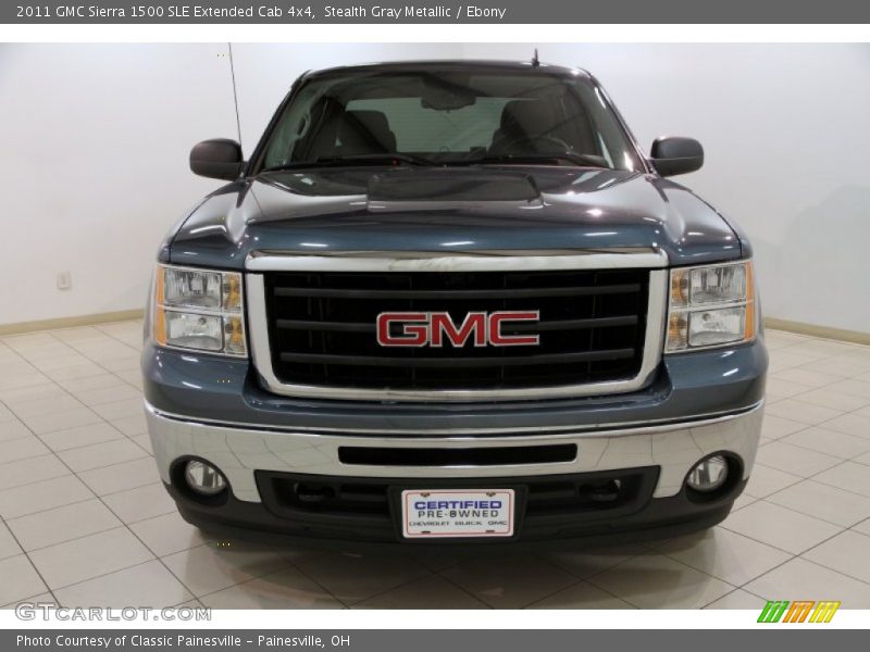 Stealth Gray Metallic / Ebony 2011 GMC Sierra 1500 SLE Extended Cab 4x4