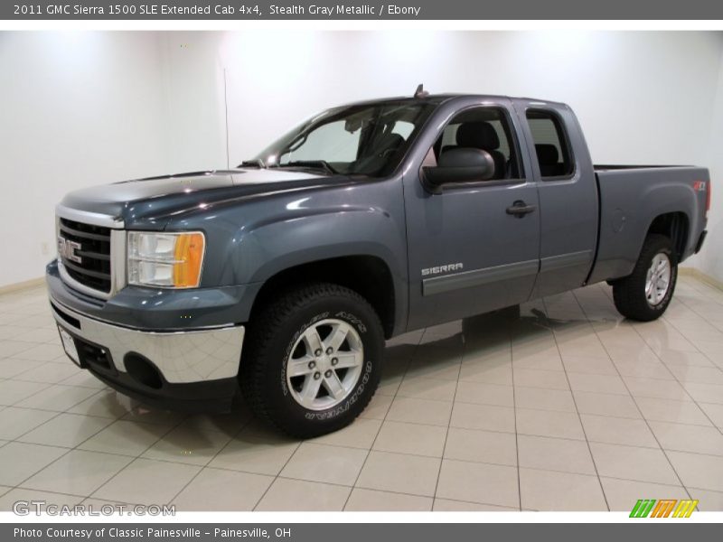 Stealth Gray Metallic / Ebony 2011 GMC Sierra 1500 SLE Extended Cab 4x4