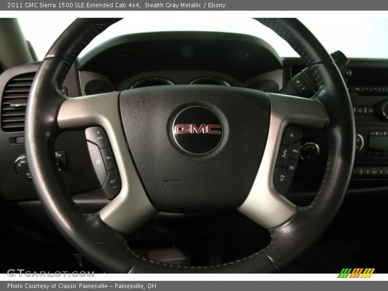 Stealth Gray Metallic / Ebony 2011 GMC Sierra 1500 SLE Extended Cab 4x4