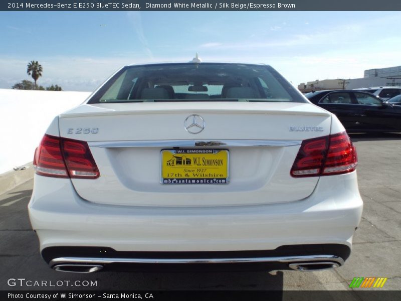 Diamond White Metallic / Silk Beige/Espresso Brown 2014 Mercedes-Benz E E250 BlueTEC Sedan