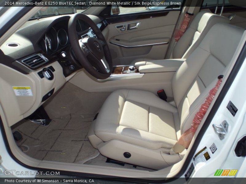 Diamond White Metallic / Silk Beige/Espresso Brown 2014 Mercedes-Benz E E250 BlueTEC Sedan