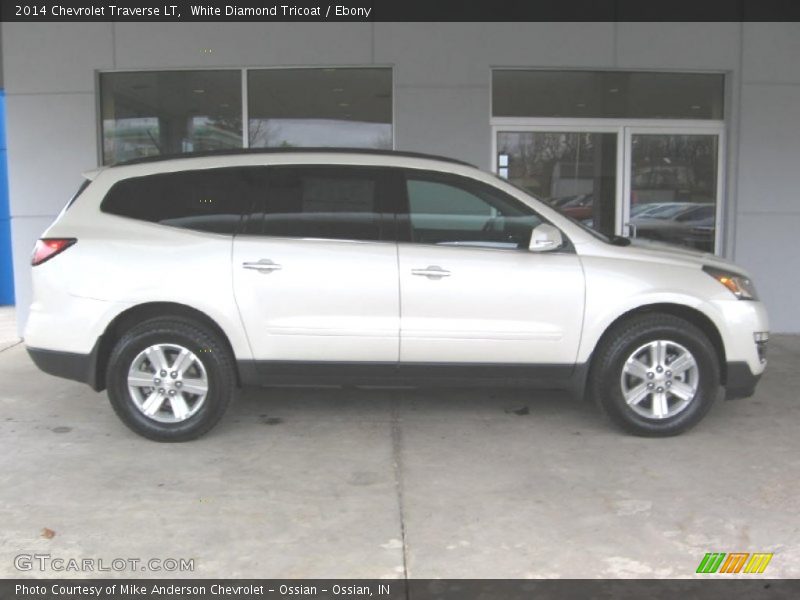 White Diamond Tricoat / Ebony 2014 Chevrolet Traverse LT