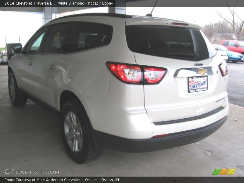 White Diamond Tricoat / Ebony 2014 Chevrolet Traverse LT