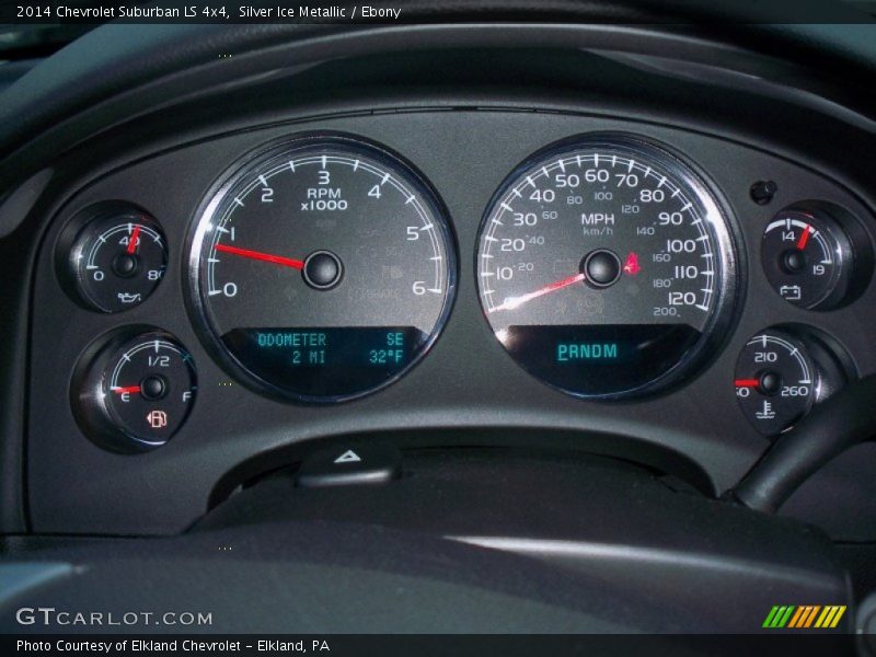 Silver Ice Metallic / Ebony 2014 Chevrolet Suburban LS 4x4