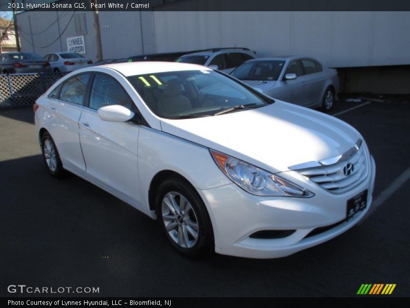 Pearl White / Camel 2011 Hyundai Sonata GLS