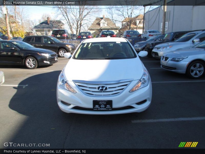 Pearl White / Camel 2011 Hyundai Sonata GLS