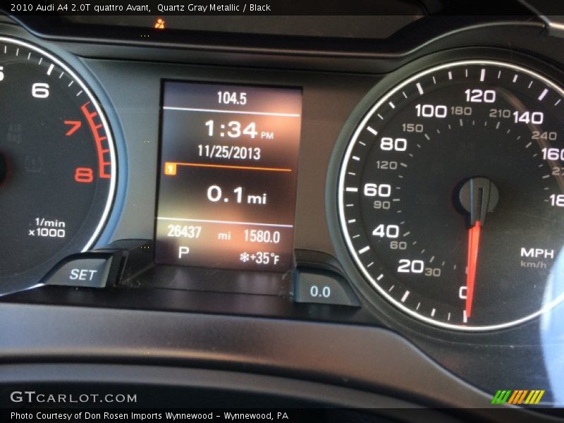 Quartz Gray Metallic / Black 2010 Audi A4 2.0T quattro Avant
