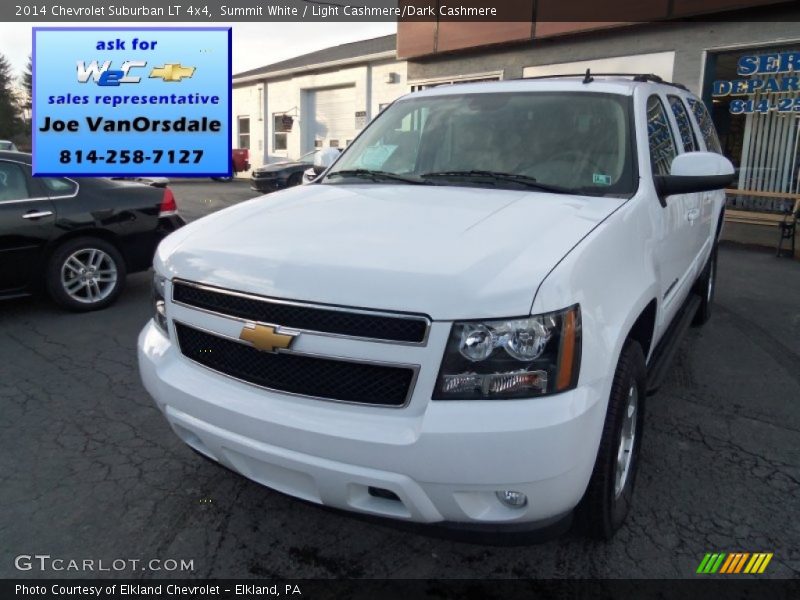 Summit White / Light Cashmere/Dark Cashmere 2014 Chevrolet Suburban LT 4x4