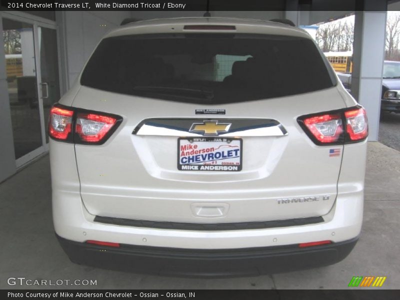 White Diamond Tricoat / Ebony 2014 Chevrolet Traverse LT