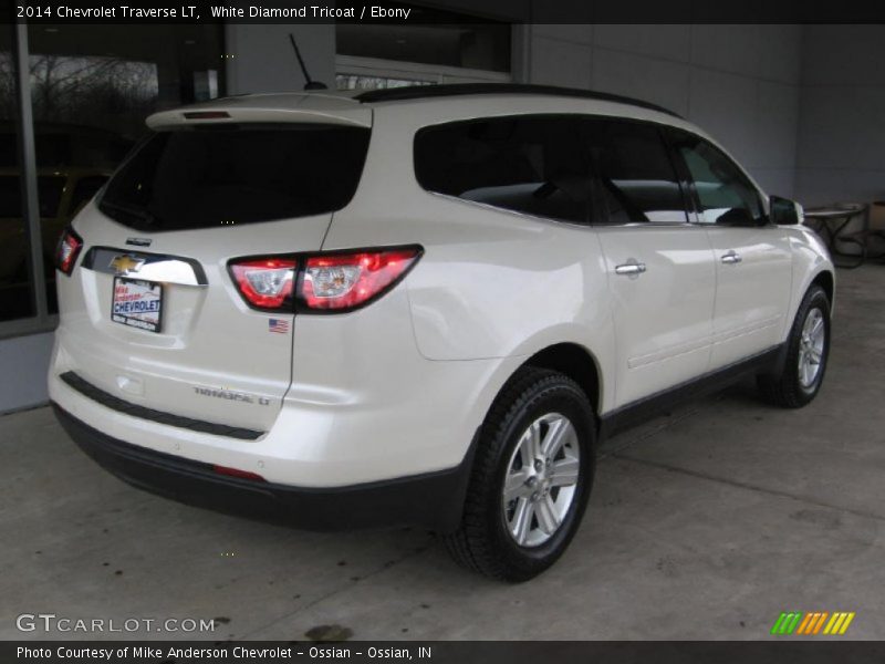 White Diamond Tricoat / Ebony 2014 Chevrolet Traverse LT