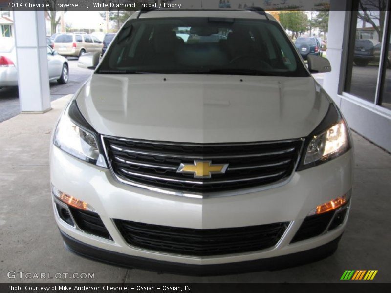 White Diamond Tricoat / Ebony 2014 Chevrolet Traverse LT