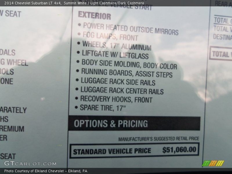 Summit White / Light Cashmere/Dark Cashmere 2014 Chevrolet Suburban LT 4x4