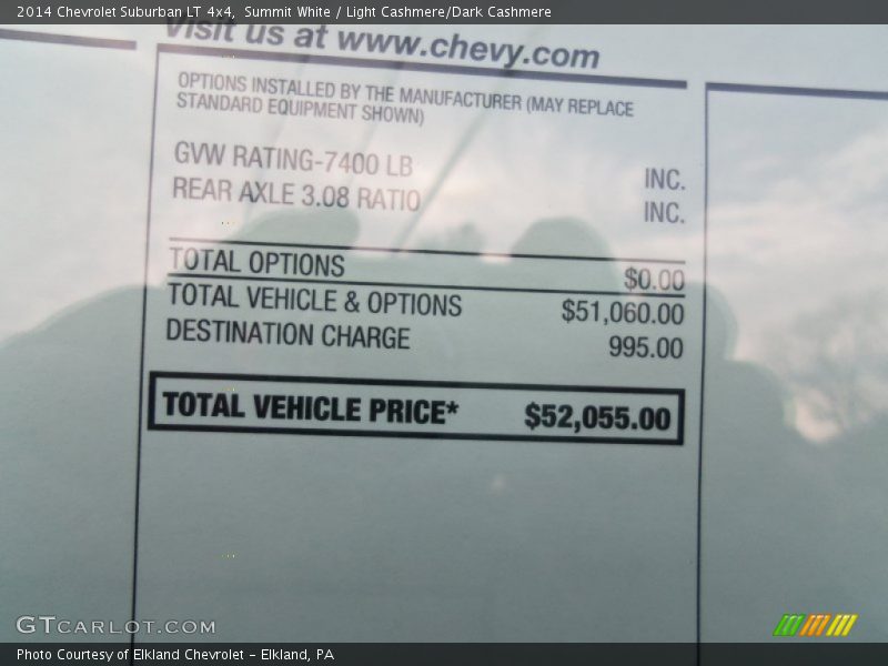 Summit White / Light Cashmere/Dark Cashmere 2014 Chevrolet Suburban LT 4x4