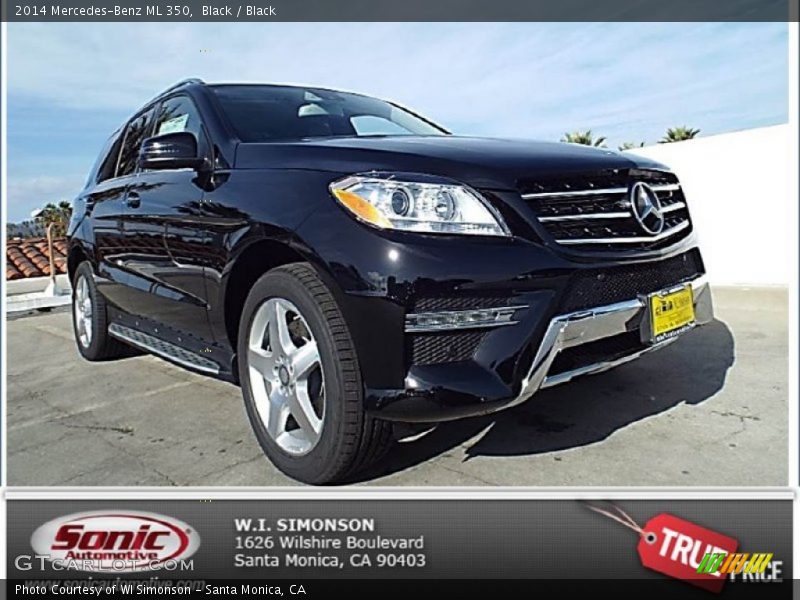 Black / Black 2014 Mercedes-Benz ML 350