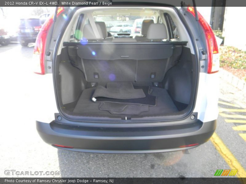 White Diamond Pearl / Beige 2012 Honda CR-V EX-L 4WD