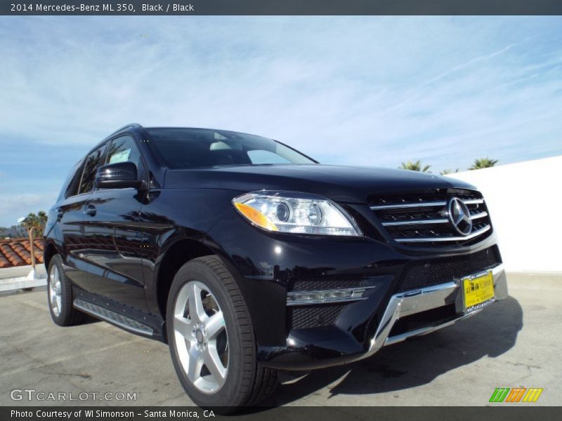 Black / Black 2014 Mercedes-Benz ML 350