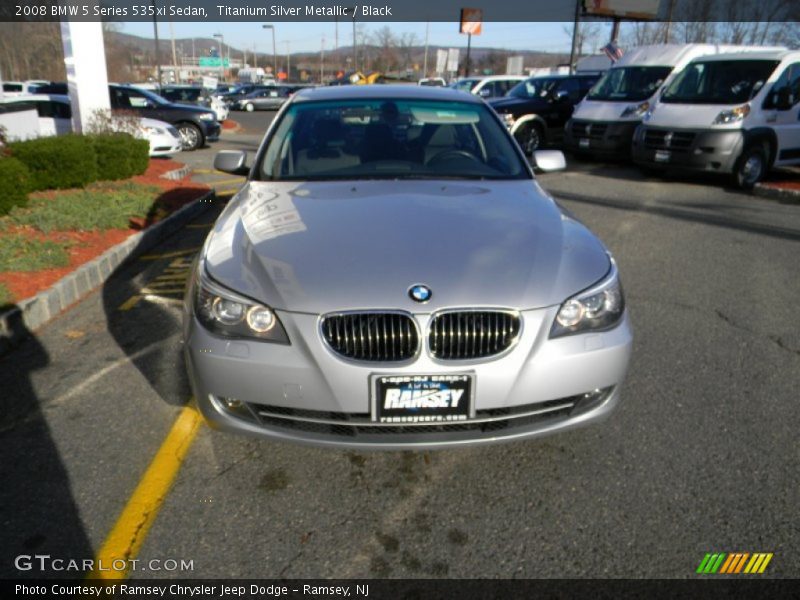Titanium Silver Metallic / Black 2008 BMW 5 Series 535xi Sedan