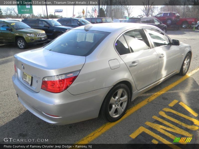 Titanium Silver Metallic / Black 2008 BMW 5 Series 535xi Sedan