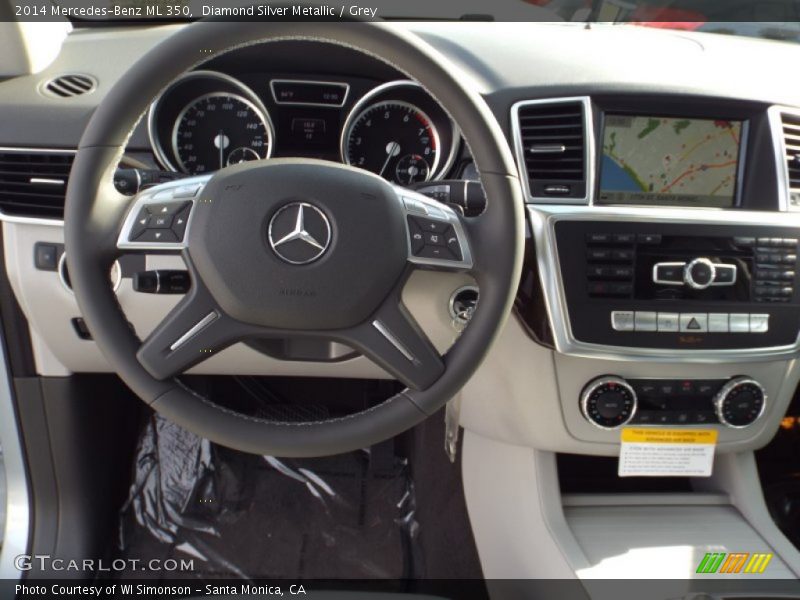 Diamond Silver Metallic / Grey 2014 Mercedes-Benz ML 350