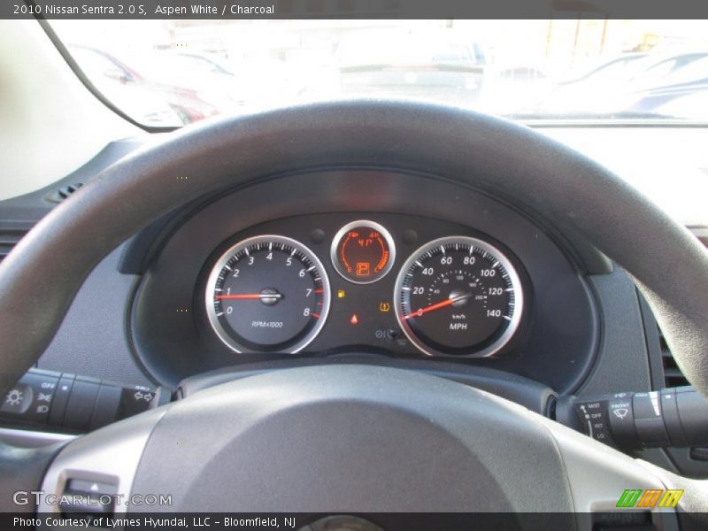 Aspen White / Charcoal 2010 Nissan Sentra 2.0 S