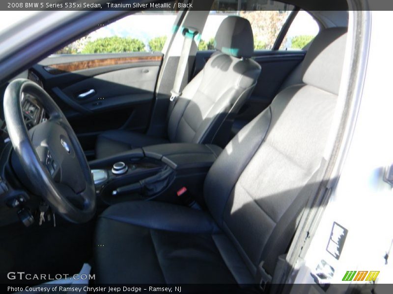 Titanium Silver Metallic / Black 2008 BMW 5 Series 535xi Sedan